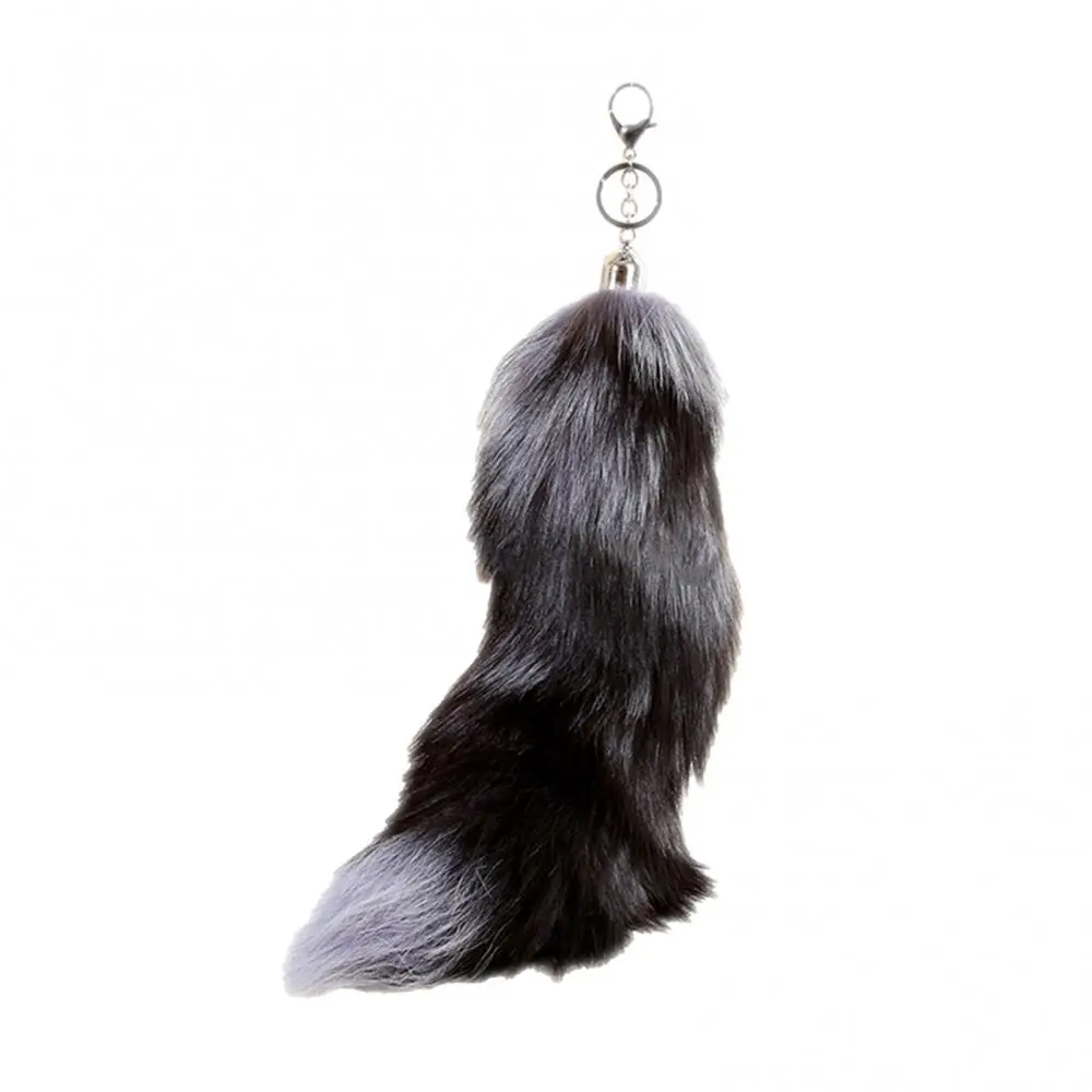 Fox Fur Tail Keyring Key Chain Tassel Bag Handbag Pendant Purse Accessory Gift Bags Fashion Charm Keys Holder Car Keychain