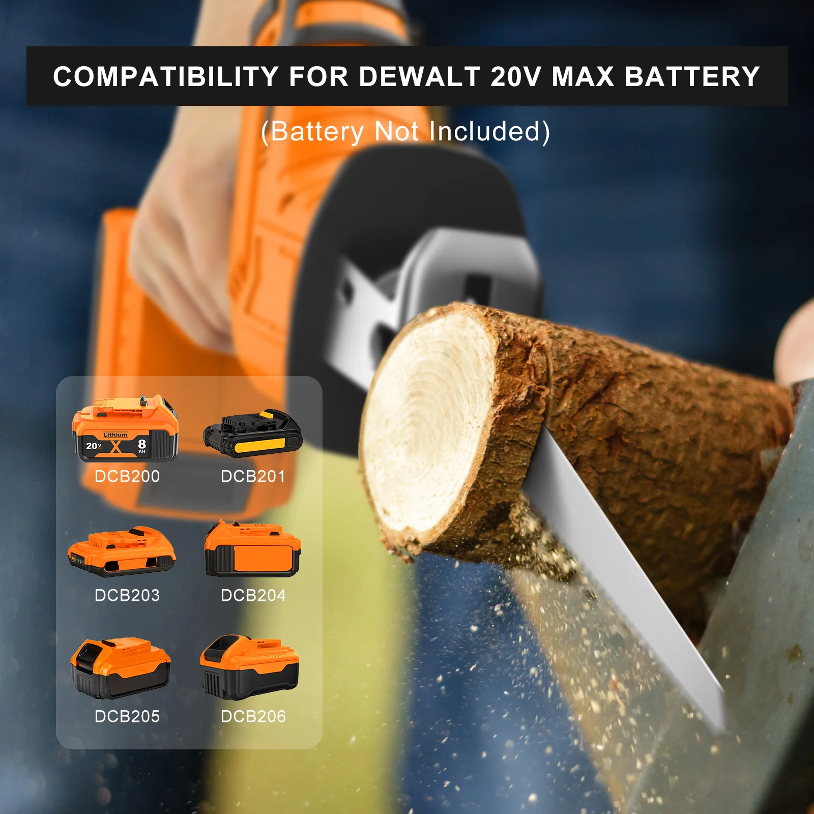 Nananuu Electric Reciprocating Saw Electric Horse Knife Small Handheld Outdoor Cutting Saw Power Tool For Dewalt 20V Battery
