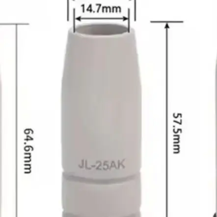 24KD Coated Nozzle Compatible With Welding Torches Plastic And Metal Construction Quick Replacement Consistent Performance