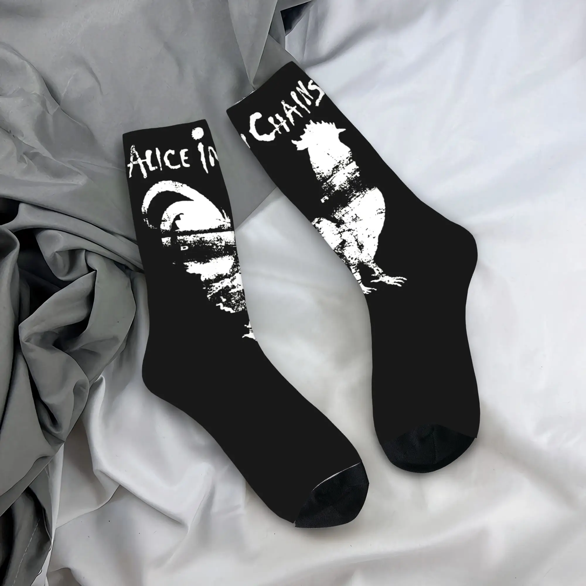 

Alices in Chains Stockings Musician Vintage Socks Women Men High Quality Socks Winter Running Sports Printed Non-Slip Socks