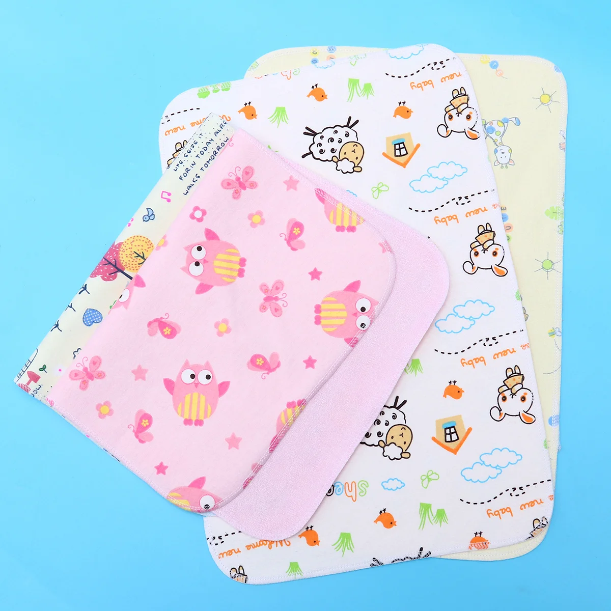 

4 PCS Baby Diaper Changing Pad Mattress Urine Washable Infant Bed Travel Diapers