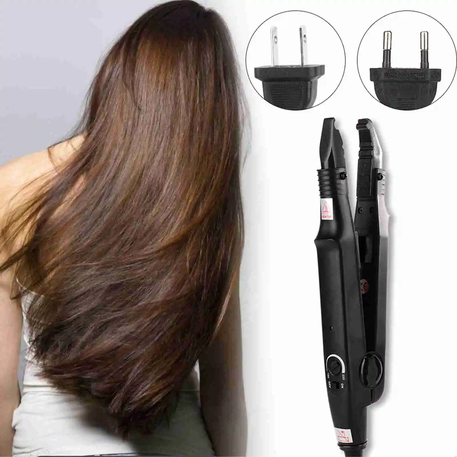 

Hair Extension Iron Set Wig Connector Professional Hair Extension Iron Set Hair Connector Styling Tool for Home Salon (A Set)