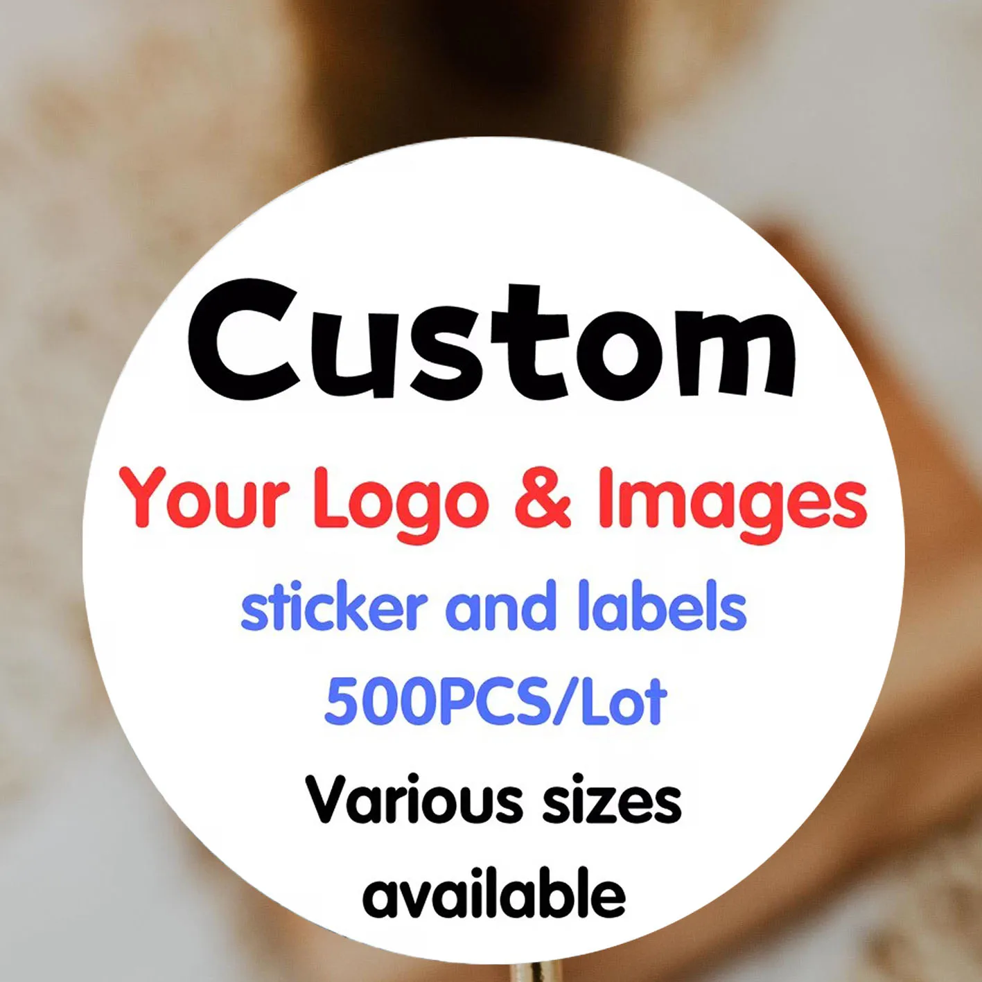 

500 custom personalized stickers, perfect for commercial promotion scenarios (an ideal choice for parties and gift wrapping).