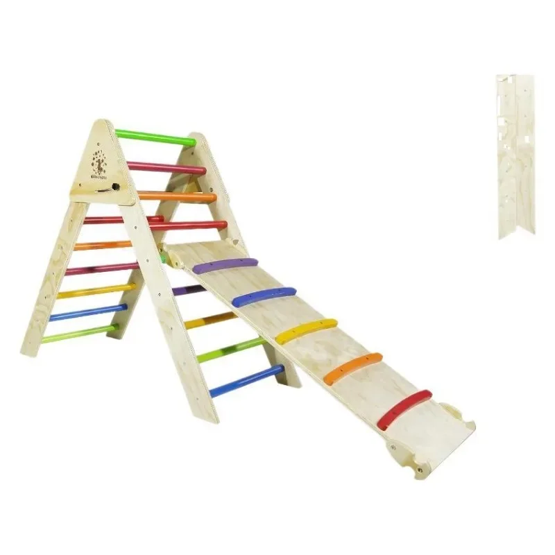 Climbing exercises balance in toddlers, grasping folding tripods, climbing boards and slides