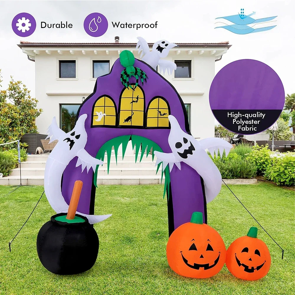 9ft  Inflatable Halloween white ghost, ghost will-o'-the-wisp, haunted house holiday party, garden decoration