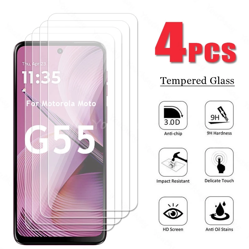 For Motorola Moto G55 Glass Motorola Moto G55 Tempered Glass HD Screen Protector 9D Flim Motorola G55 Glass Tempered Film