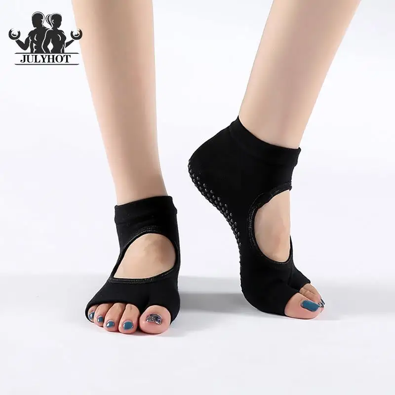 Women Two Toe Yoga Socks Non-slip Shockproof Sport Cotton Pilates Sock Quick-Dry Ballet Professiona Dance Sock