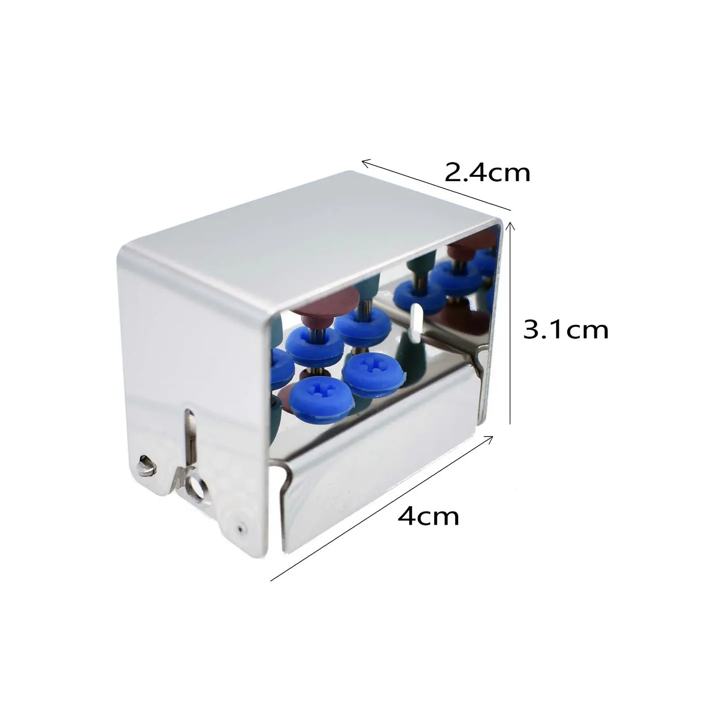 Dental Bur Holder 6 Holes Disinfection Storage Case Stand Autoclave Stainless Rubber Needle Frame Dentistry Tools