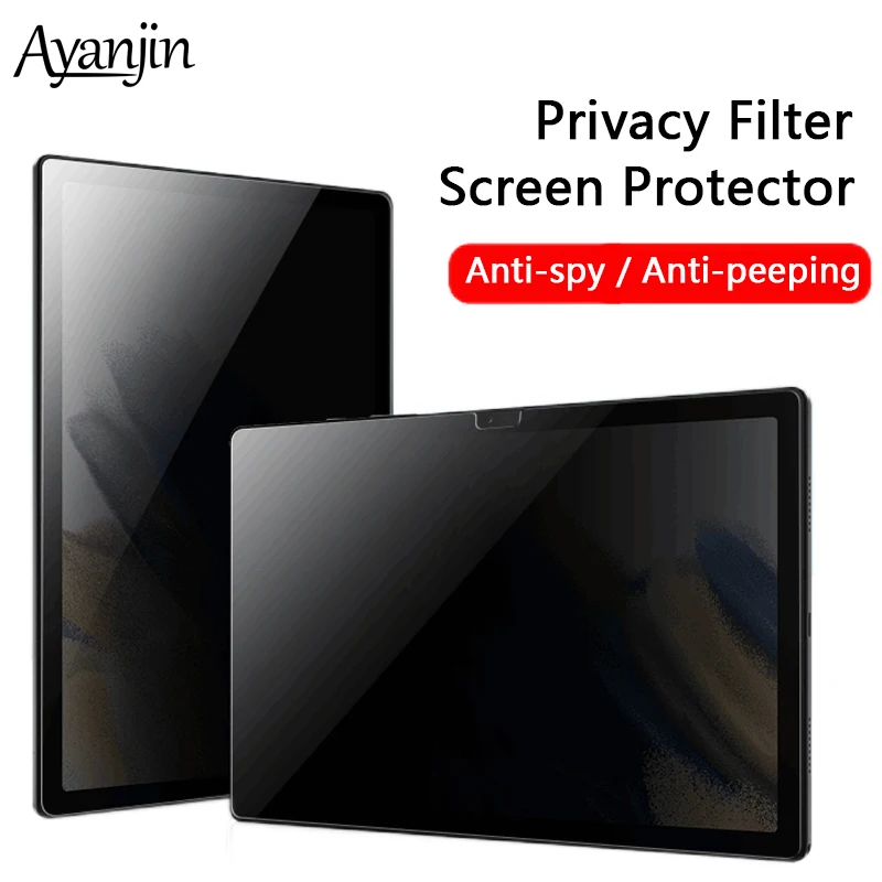 For Samung Galaxy Tab S6 Lite 10.4 S7 FE/Plus 12.4 Anti-Peep Screen Protector S8 11 A8 10.5 inch Matte Anti-spy Privacy Filter