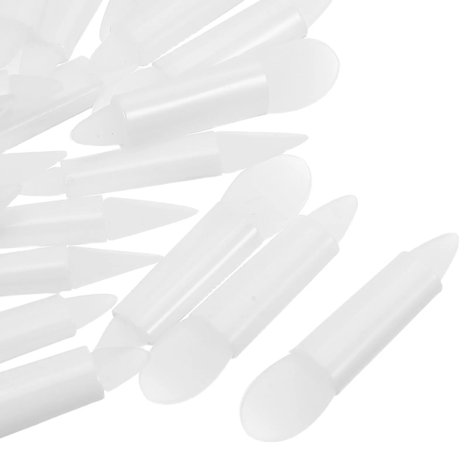 50 stuks make-up gereedschapset siliconen applicator met twee uiteinden voor lippen oogschaduw lipgloss balsem crème masker lepel draagbaar gereedschap