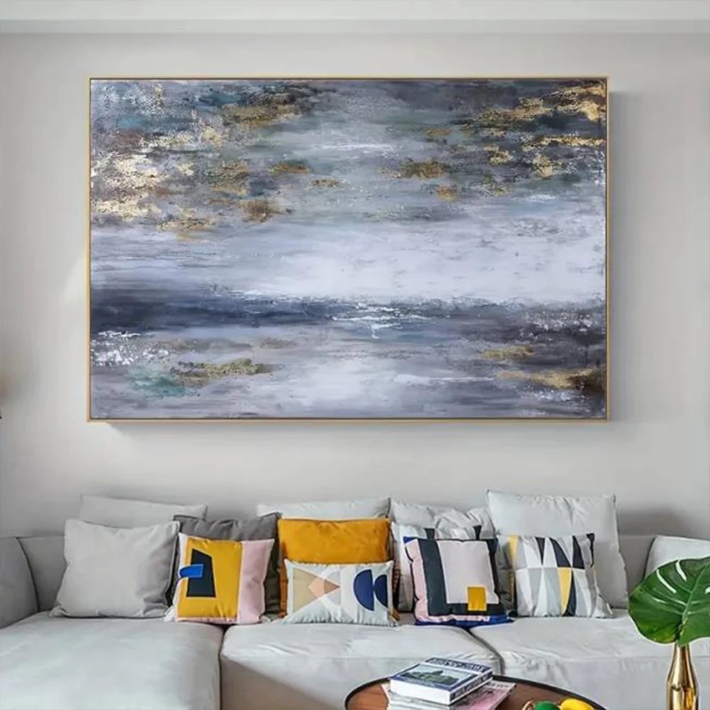 

Hand Painted Abstract City Landscape Wall Art Canvas oil Painting Modern Pop Wall Graffiti Art Paintings Decor Pictures For home