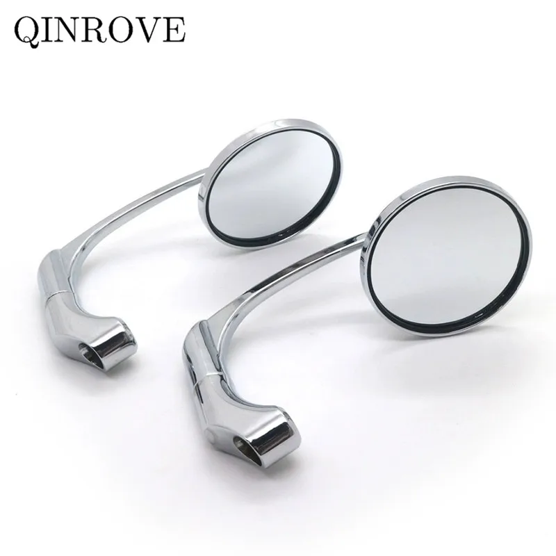 Retro Motorcycle Scooter Rear View Mirror 8/10MM Aluminum ABS Mirror Universal For Yamaha FZ6 XMAX NMAX Benelli TNT150 BN302