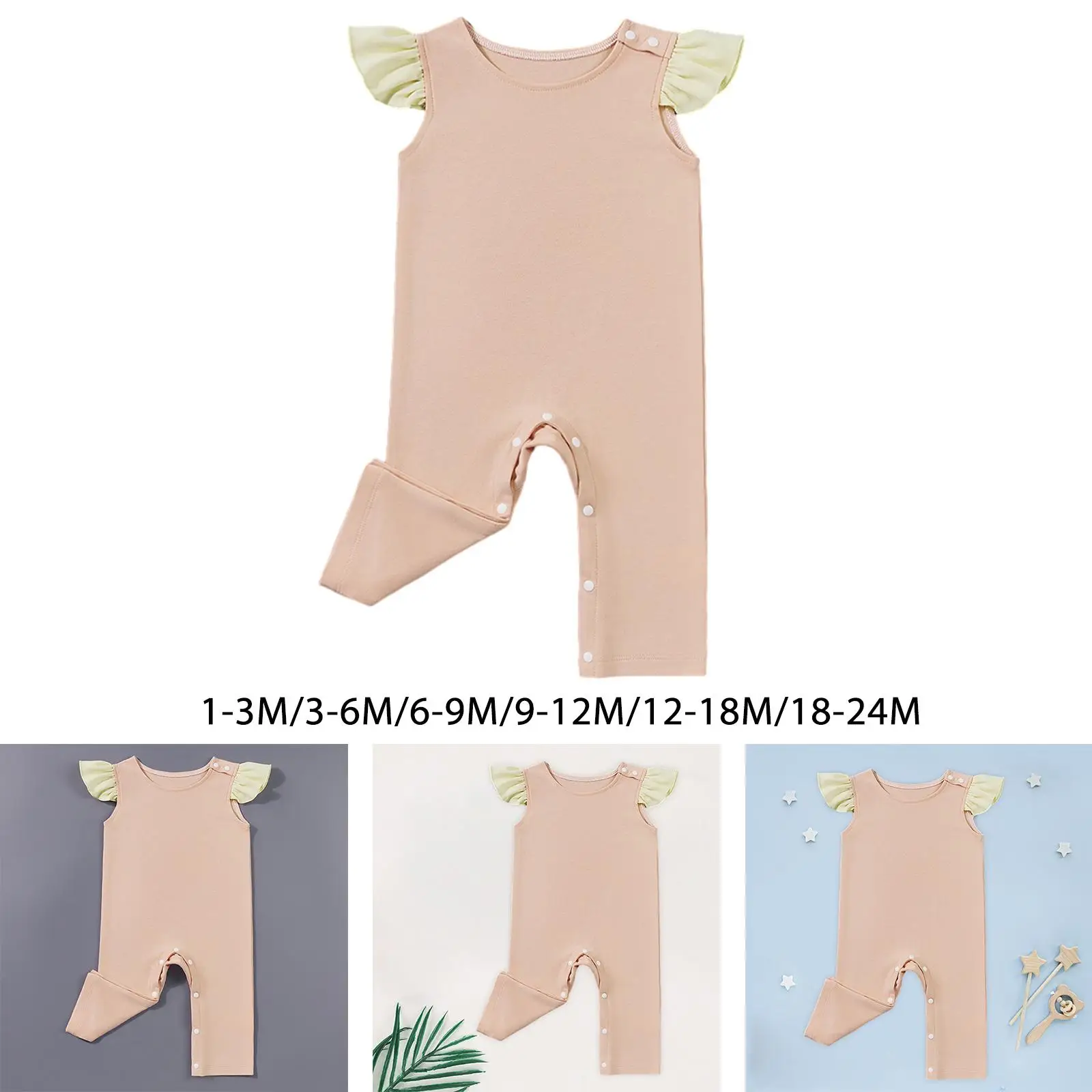 Baby Romper Soft and Comfortable Cotton Newborn Bodysuit Summer Clothing for Party Daily Wear Birthday Photograph Props Casual