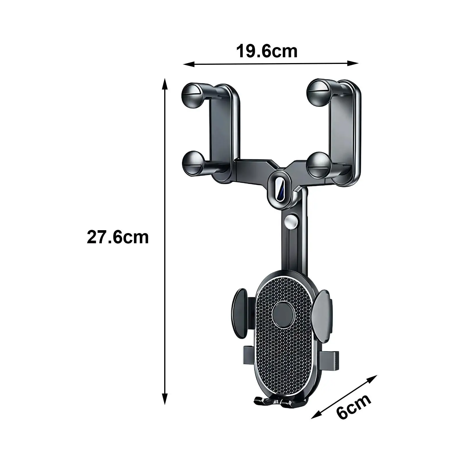 Rearview Mirror Phone Holder for Car Universal Mount 360 Degree Swivel Retractable Arm for Smartphone Dashboard Alternative