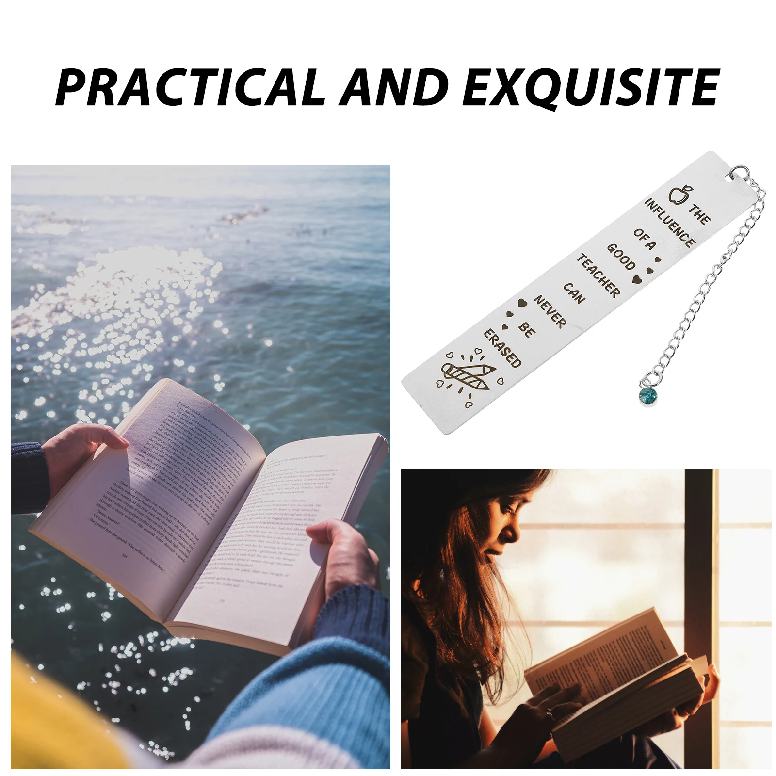 

Engraved Bookmarks Stainless Steel Creative Unique Design Practical Gifts Readers Book Lovers Decor Lightweight Storage Friendly