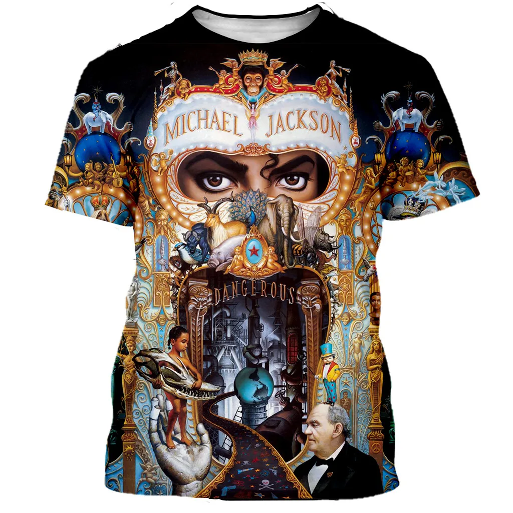 Michael Jackson T Shirt Man Women Fashion Casual 3D Printed T-shirts Harajuku Summer T-shirt Hip Hop Streetwear Tops Clothes