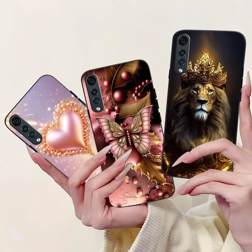 For LG Velvet 4G Case 5G Cute Cat Luxury Fashion Flowers Funny Painted Back Cover For LG Velvet 5G UW Phone Case Silicone view 6