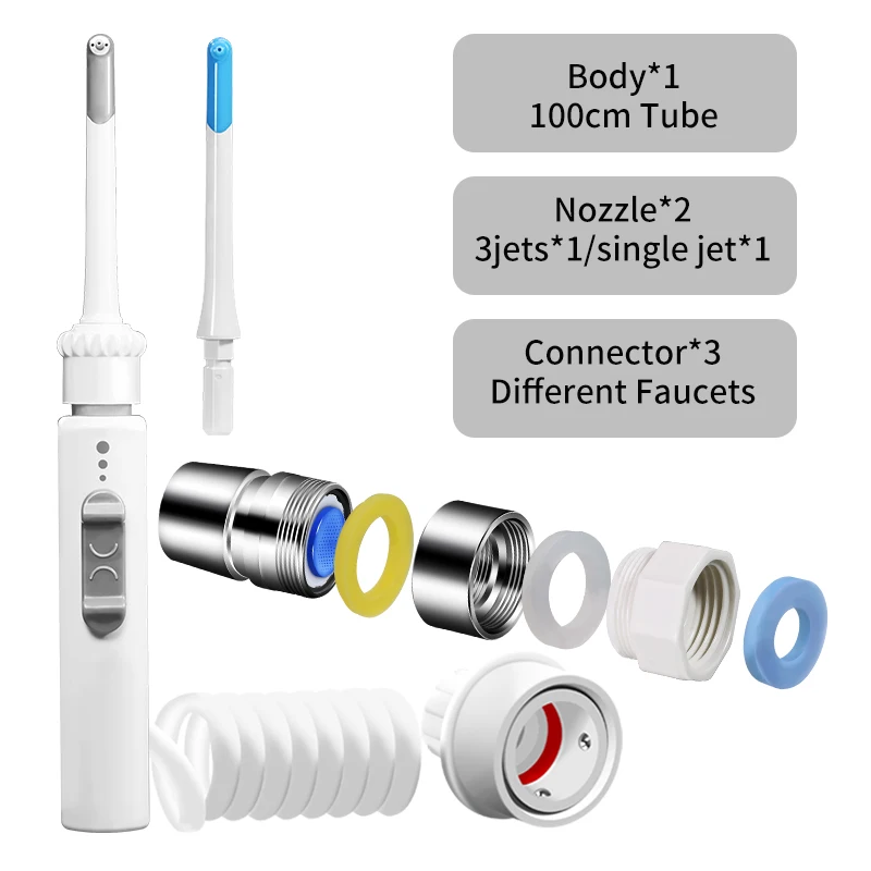 جهاز تنظيف الأسنان المحمول الذي يعمل بالبطارية، منظف الفم، خالي من الضوضاء، ولا يحتاج إلى الماء، شق عميق، إزالة حطام الطعام، شطف الأسنان