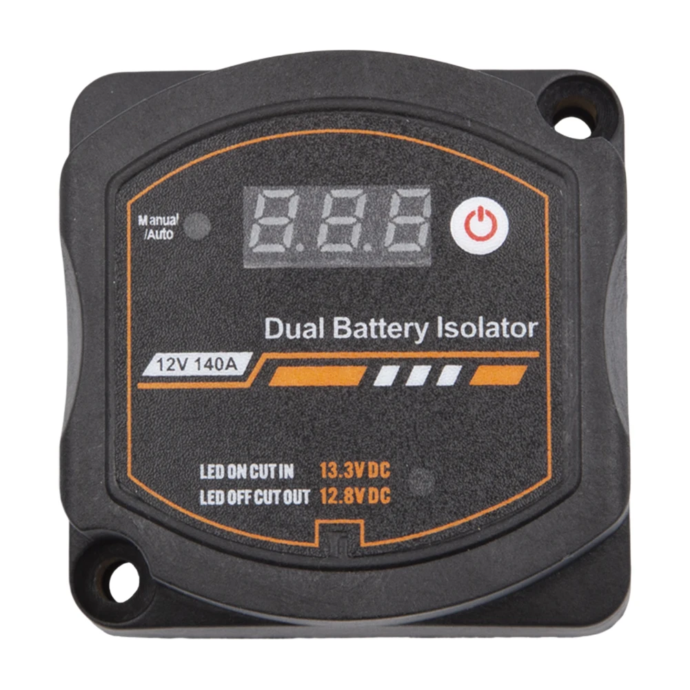 

Двойной изолятор батареи 12 В 140 А, автоматическое ручное реле, чувствительное к напряжению с цифровым вольтметром для автомобиля, морской лодки