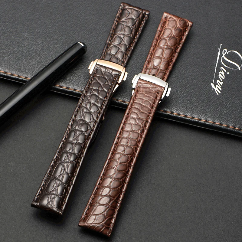 Crocodile Genuine Leather Watch Band For Omega Strap Watch Seamaster Speedmaster 300 DeVille Watchband Bracelet 19mm 20mm 21mm