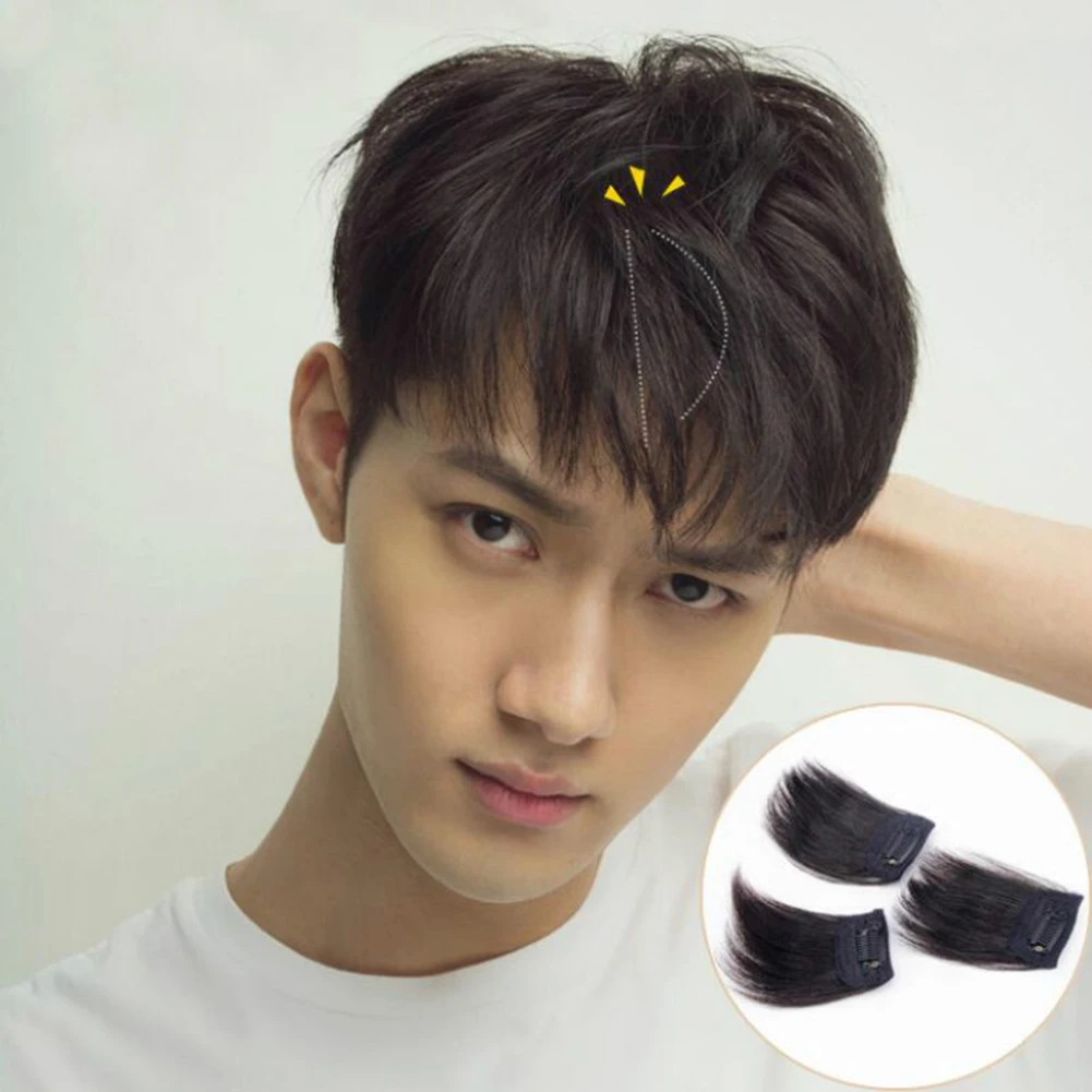 Fashion Mini Black Wig High Temperature Silks Clip-In Hair Topper Top Of Head Hair Extension Very Natural Wig For Men Women