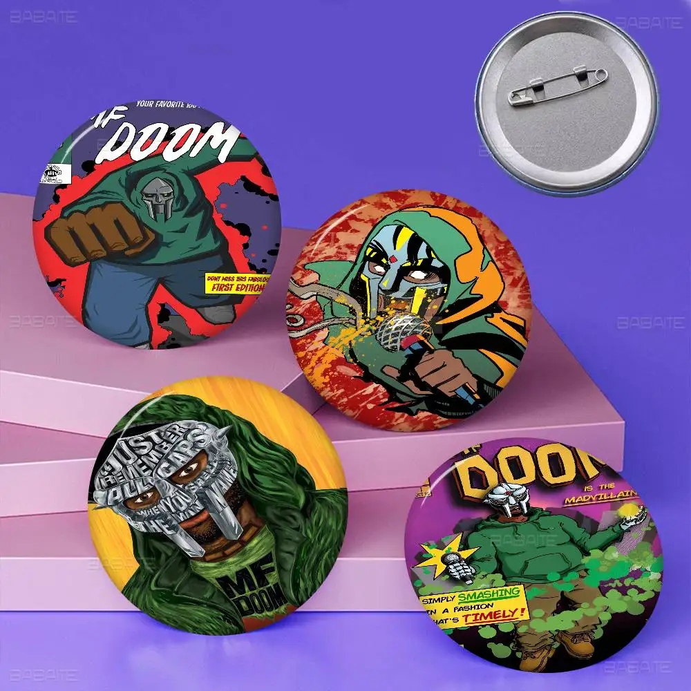 

Retro MF Doom Badges Creative Tinplate Soft Button Pins Animal Icon Brooch Lapel Backpack Badge Accessories Pin
