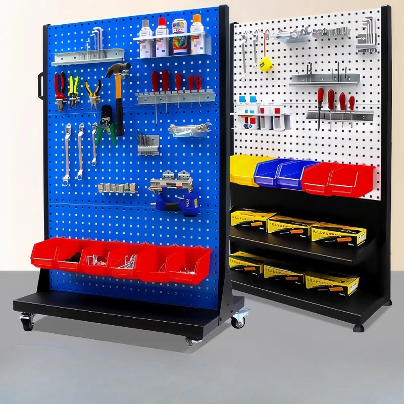 Tool rack Finishing rack Material rack Workshop Mobile metal hole plate