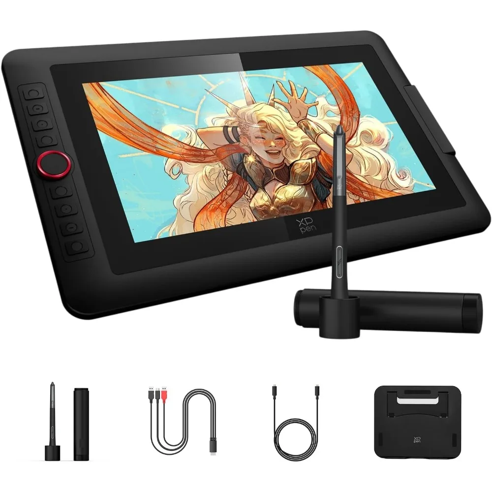 13.3" Tablet with Screen, 16384 Pressure Sensitivity, AG Display, 8 Keys | Art and Animation Tablet