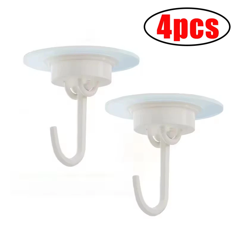 4/2pcs Suction cup hook white reusable heavy-duty vacuum suction cup hook glass kitchen supplies bathroom towel hook Accessory