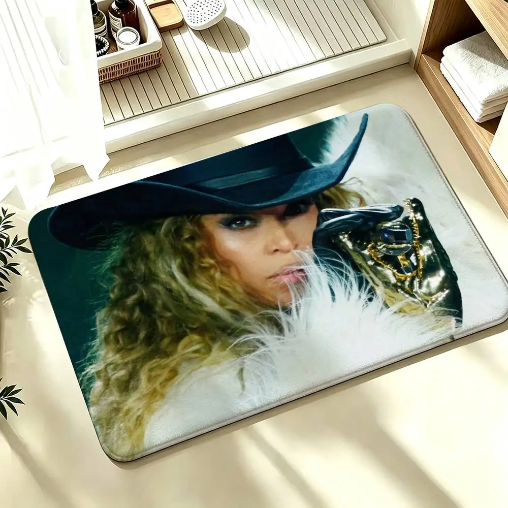 Singer B-Beyonce Carter Cowboy Shower Room Absorbent Small Floor Mat Soft Comfortable Decorative Foot Mat