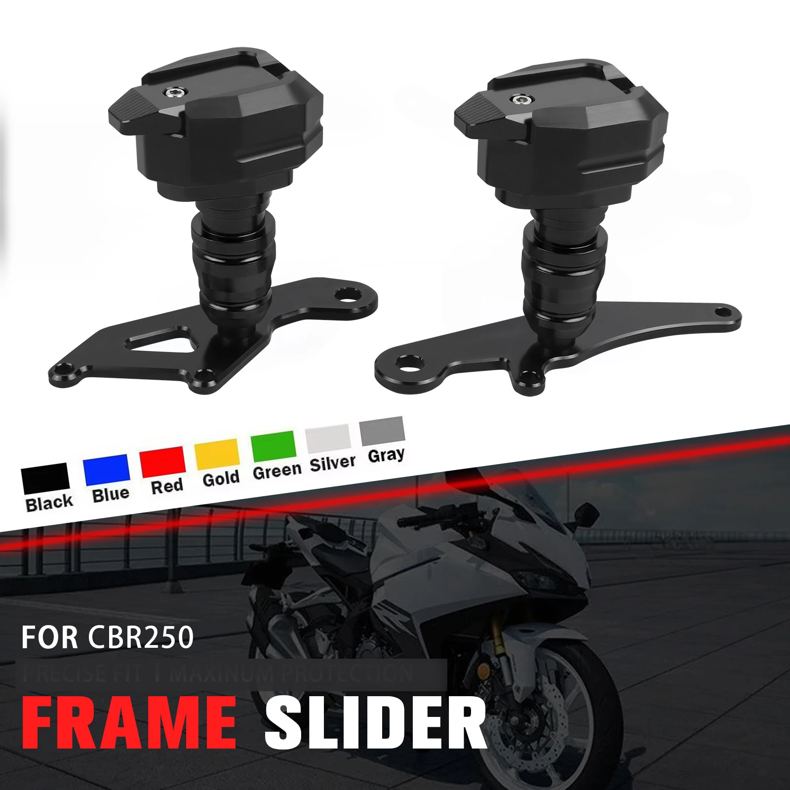 

For HONDA CBR250RR CBR 250RR CBR250 RR 2017-2021 Frame Slider Fairing Guard Crash Pad Protector Motorcycle Falling Protection