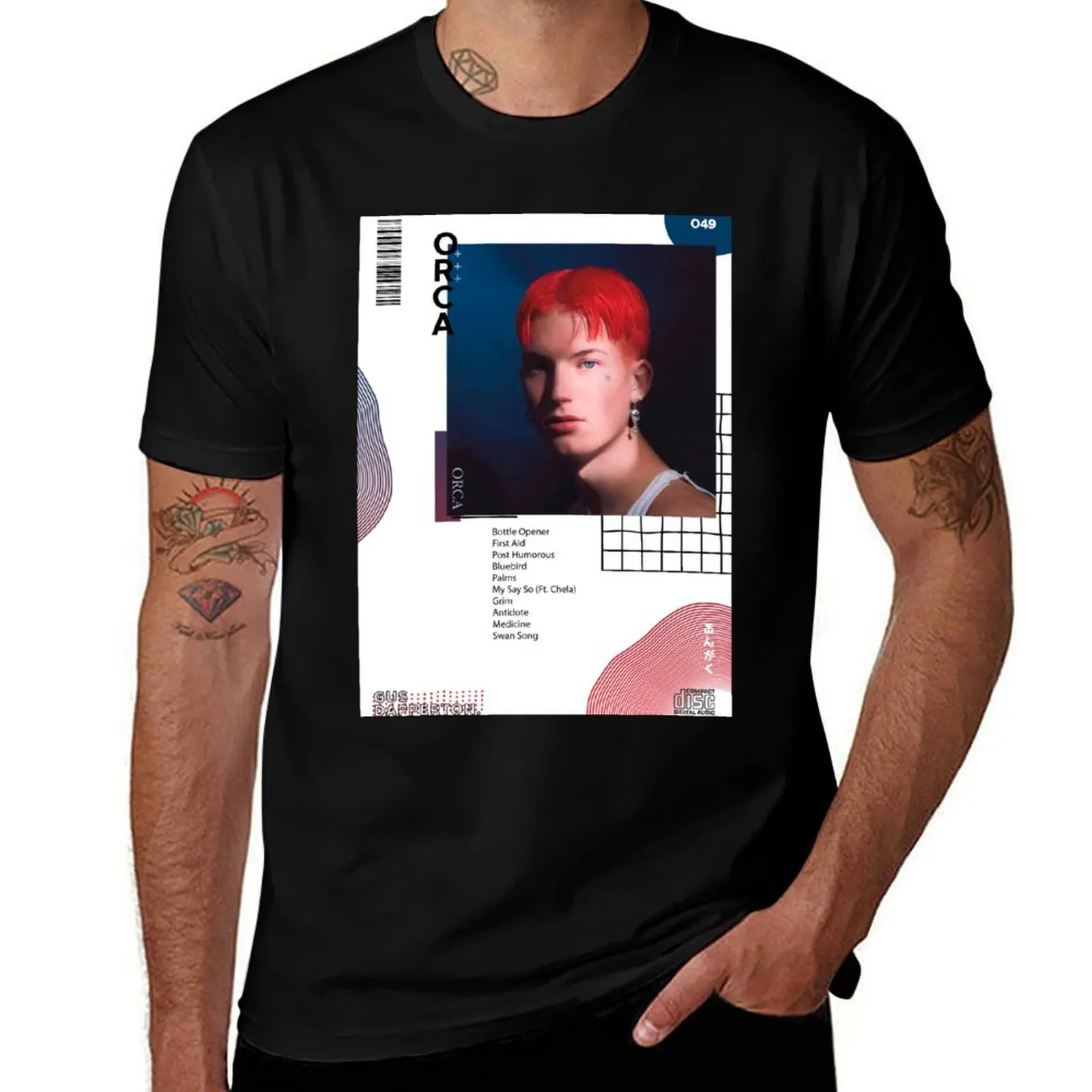 

Футболка ORCA POSTER, футболки для мужчин, забавные мужские футболки с рисунком, хлопковые забавные футболки, мужская футболка