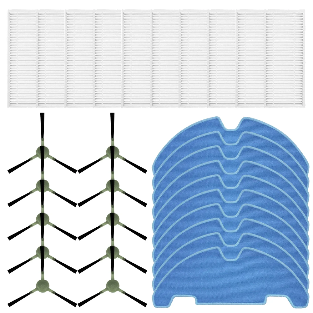 For Lefant M310 Ultra Vacuum Cleaner Accessories Pack Including Side Brushes Filters and Mop Cloths for Routine Maintenance