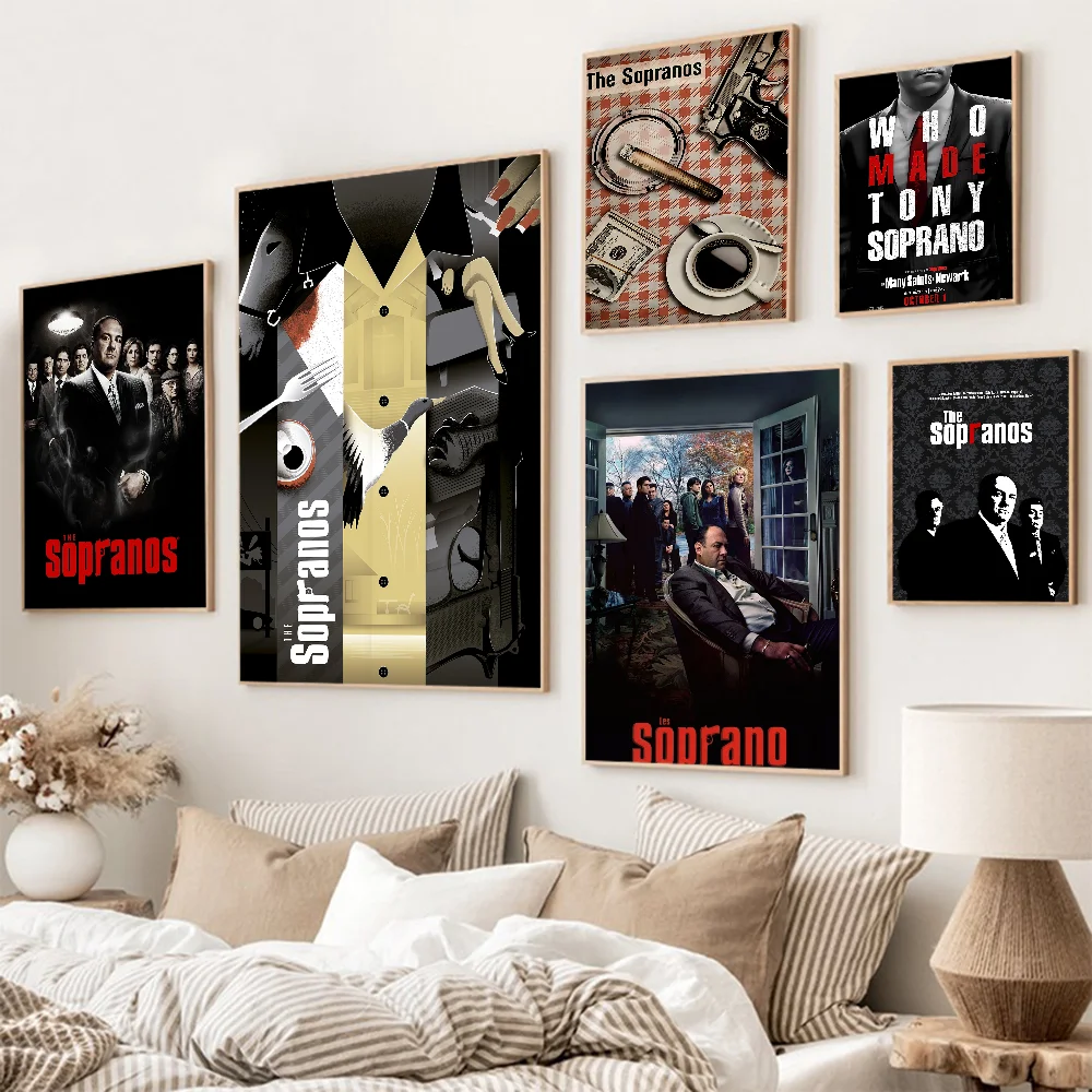 Classic TV Series Show The Sopranos Movie Sticky Posters Vintage Room Home Bar Cafe Decor Room Wall Decor