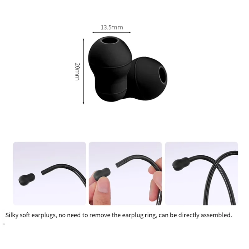 B04B-24 Pieces Stethoscope Ear Tips Stethoscope Accessories Soft Sealing Ear Tips Soft Silicone Earplugs Earbuds