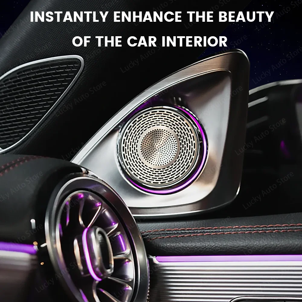 LED Speaker 64 color 4D Rotating Ambient Light For CLA W118 A-Class Car 4D Horn Lnterior A-Pillar Tweeter Lamp Refit - Image 6