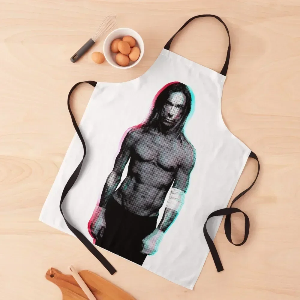 

Iggy Pop Apron Useful Things For Kitchen Kitchen accessories Household Items painting Apron