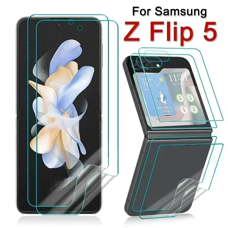 For Samsung Galaxy Z Flip 5 5G Screen Protectors Clear Hydrogel Film for Samsung Z Flip5 ZFlip 5 Anti-scratch Protective Film