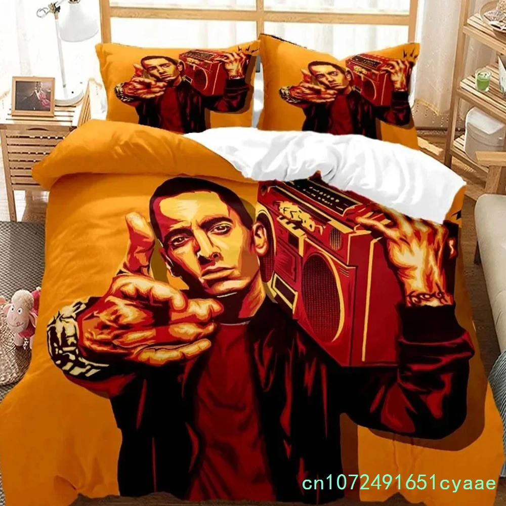 Hip -hop sänger Eminem 3D Printed Bedding Duvet Cover Queen Bedding Set  Soft And Comfortable  Customized King Size Bedding Set