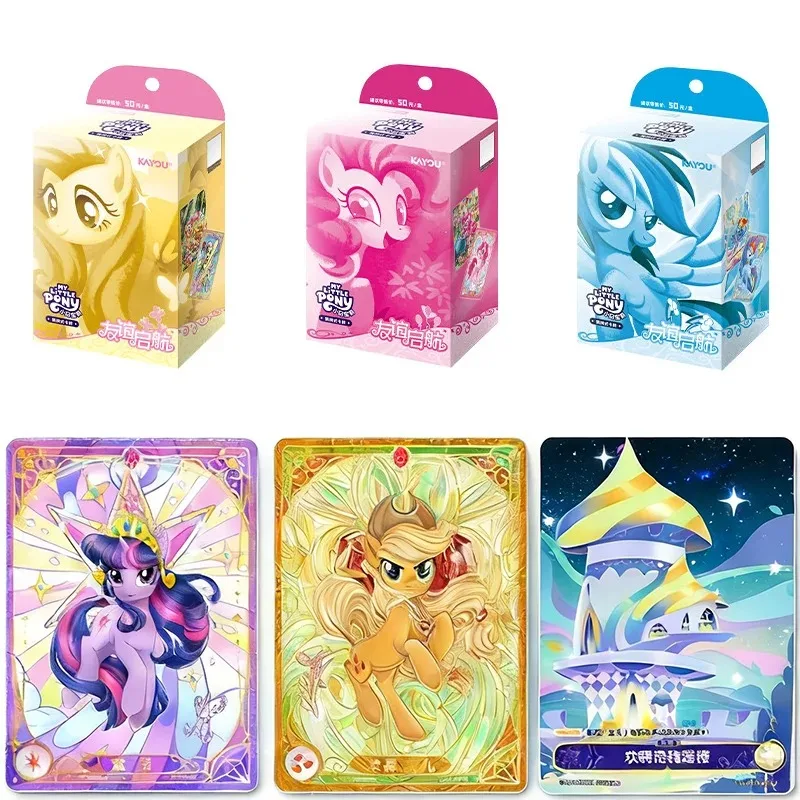 

Оригинальные коллекционные карточки KAYOU My Little Pony для карточной игры TCG, боевые карты, аниме-атрибутика, подарки для детей на праздники