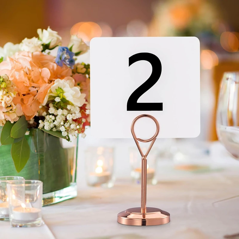 50Pcs Table Numbers 1-50, 3.7X4 Inch Table Numbers, Double Sided Table Number Cards - For Wedding Reception Restaurant