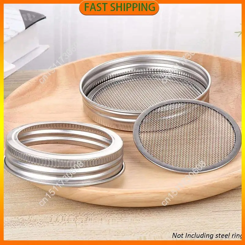 اشترِ الآن 8 عبوات من أغطية الشاشة المبتكرة، وشاشة بغطاء من الفولاذ المقاوم للصدأ لبرطمان الفم العادي مقاس 86 مم (الخاتم غير متضمن) #4