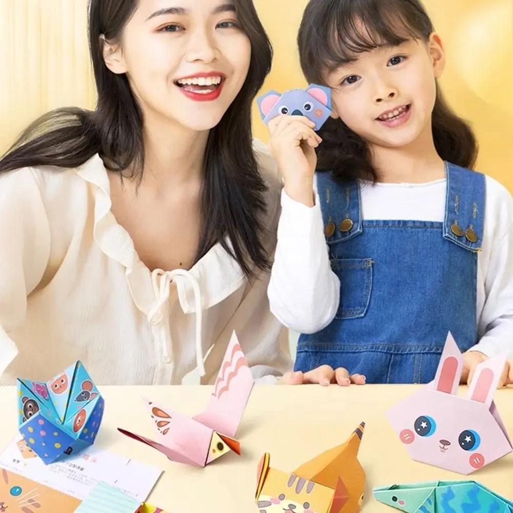 Toys for Girl Children Handmade Animal Pattern Education Parent-child Interaction Origami Paper Book DIY Craft Paper 3D Puzzle