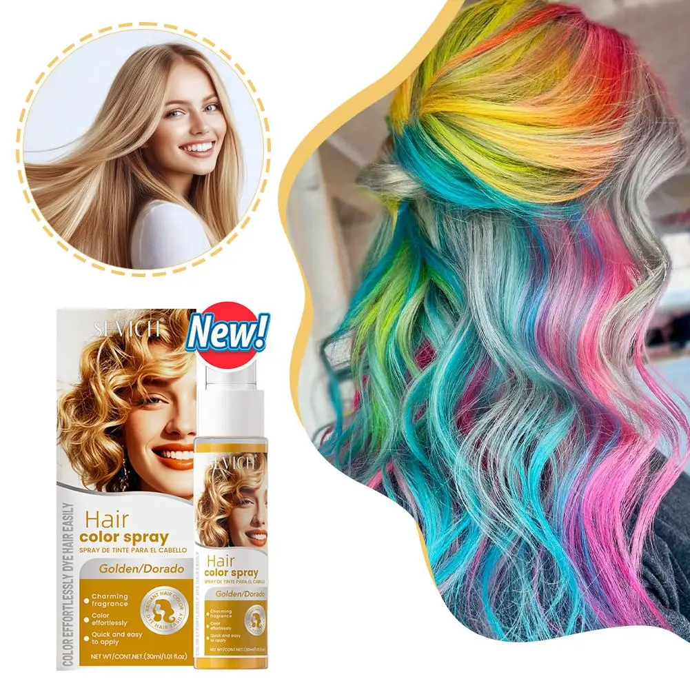 

2025 Hair Color Spray Temporary Hair Colour Cream For Men and Women ﻿Halloween Instant Color Change Hair Dyeing Spray 8 Color