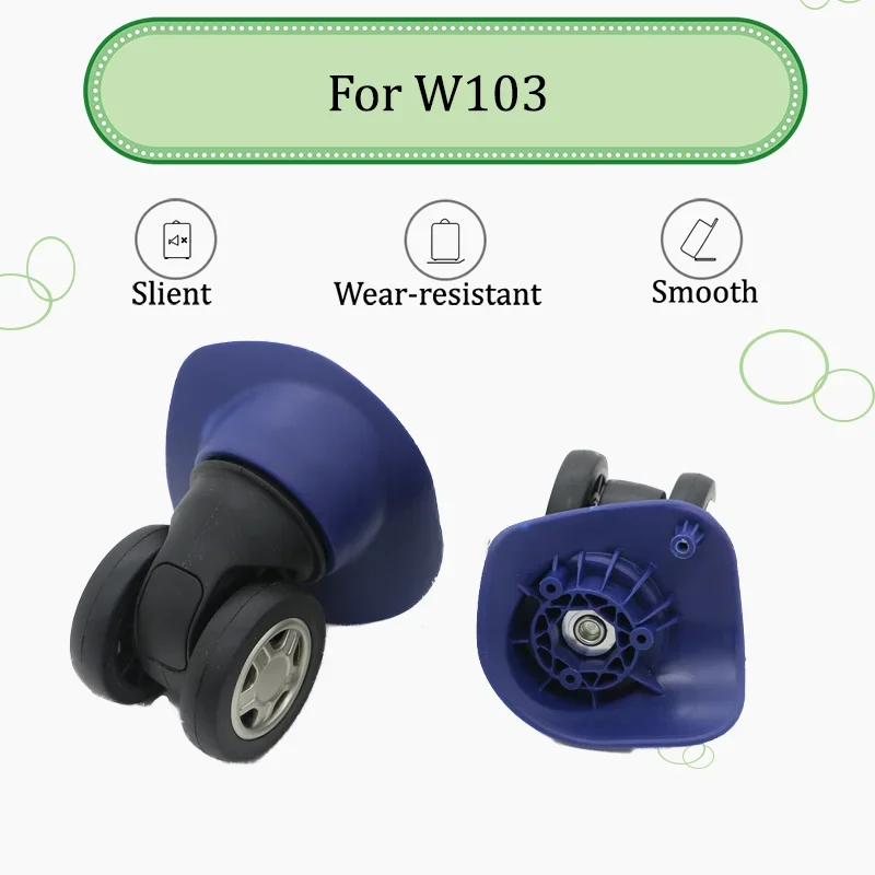 

For W103 Luggage Wheel Repair - Quiet Replacement Wheels with 360° Rotation Compatible With Suitcases - Easy Installation