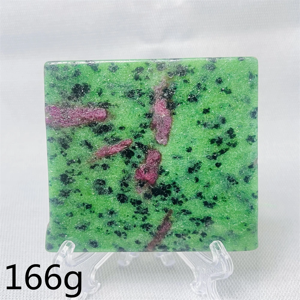 Natural Gem Slice Ruby Black Tourmaline Epidote Original Mineral Specimen Home Room Decoration Holiday Gift Spirit Stone Healing view 4