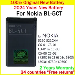 New Original Battery BL-5CT BL 5CT 1050mAh For Nokia C5-00 6303 C3-01 3720 classic Batteries