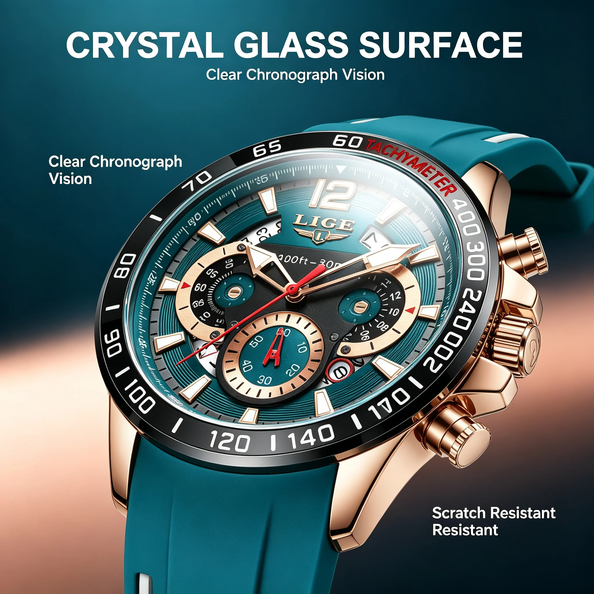 LIGE Fashionable Popular Men'S Watch Phase Sports Quartz Watch Waterproof Luminous  Men's Timepiece Montre electronique feminino