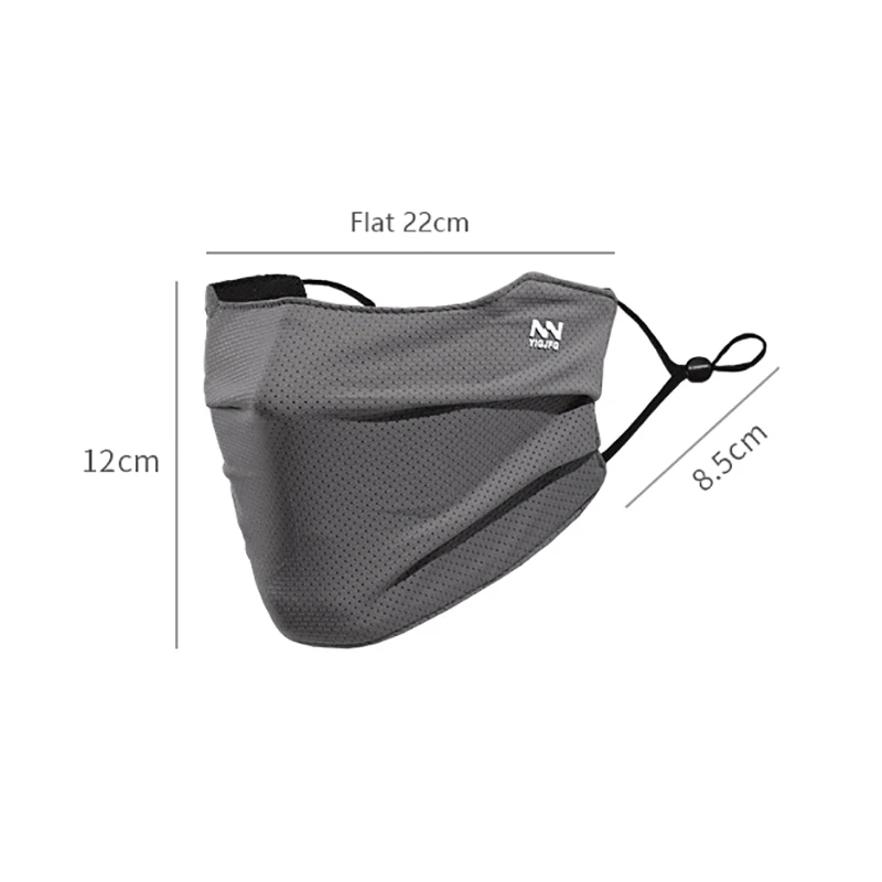 Reusable Breathable UV Face Shield Sun Protection Face Mask For Men Solid Color Washable Face Mask Summer Cycling Face Mask