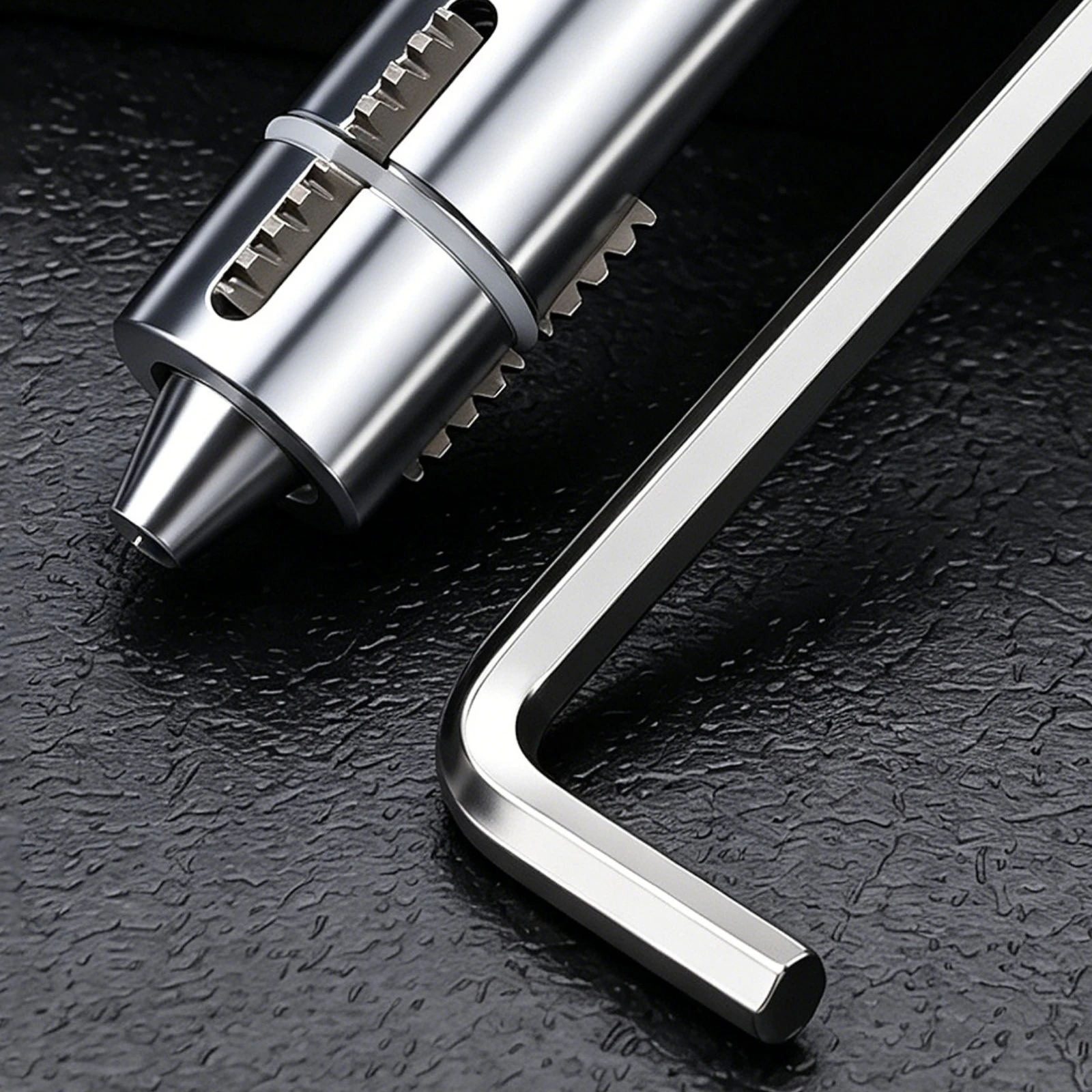 Screw Extractor with Hex Key Metal Screw Extractor Stripped Fastener Tool Adjustable Serrated for Plumbers, Plumbing, Workshop